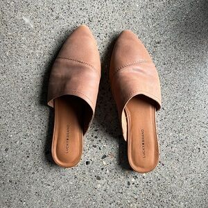 Lucky Brand leather mules